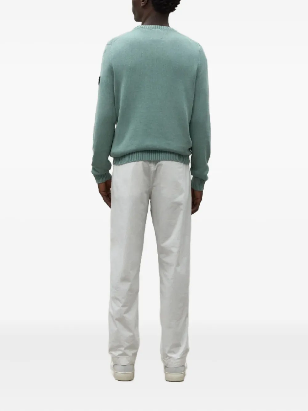 Ecoalf logo-patch crew-neck sweater Groen