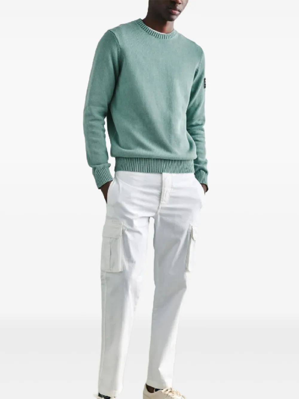 Ecoalf logo-patch crew-neck sweater | Knitted Sweaters | Image 2
