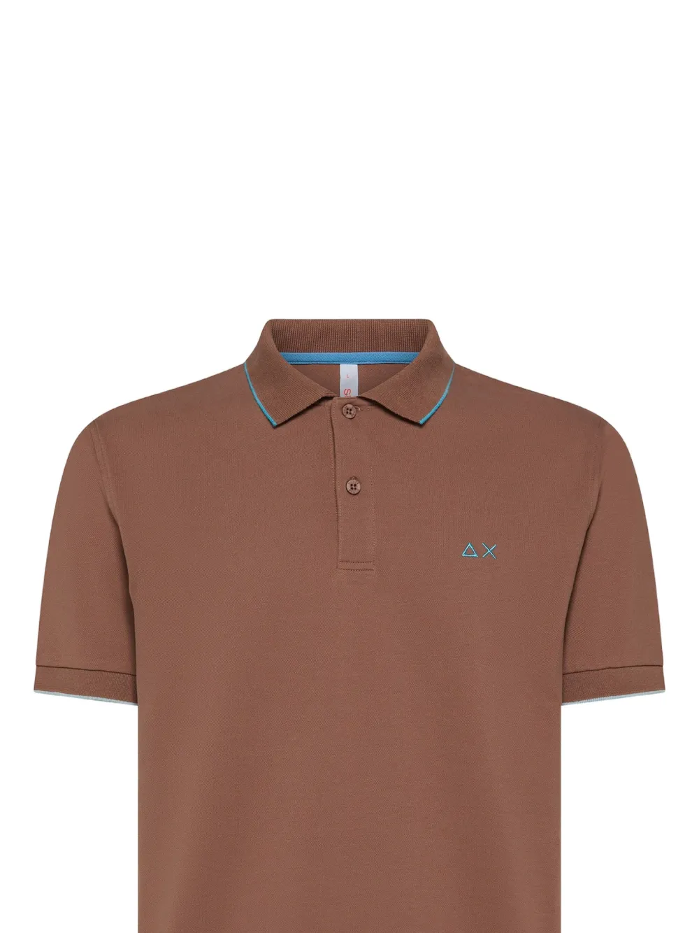 Sun68 Poloshirt met geborduurd logo - Bruin