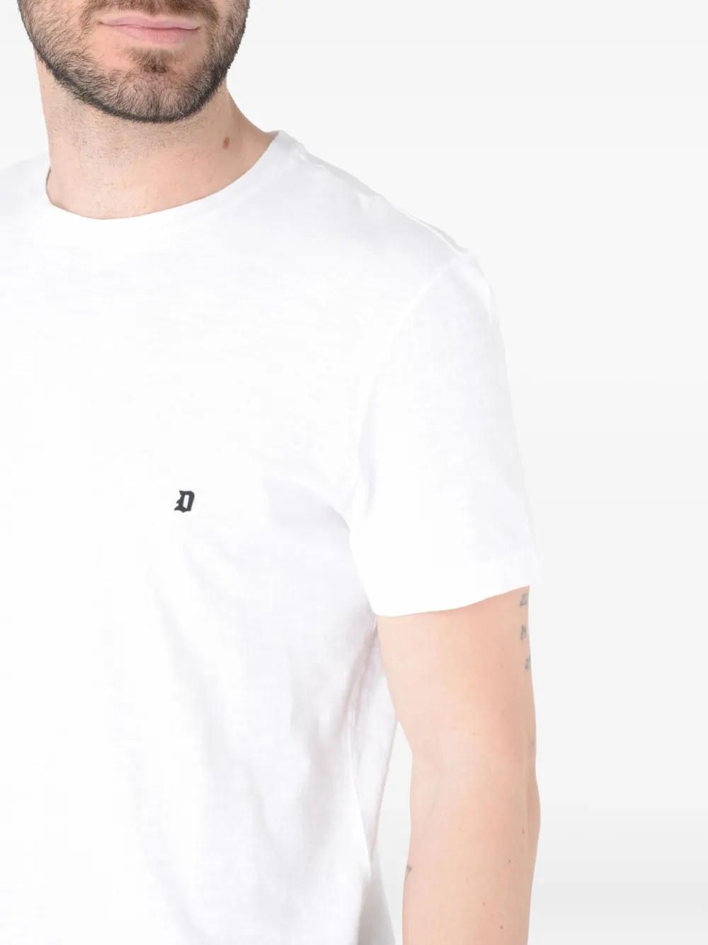 DONDUP T-shirt met logodetail Wit