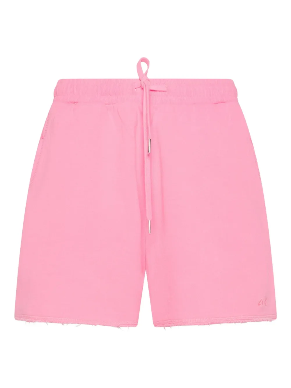 Sun 68 Drawstring Frayed Shorts In Pink