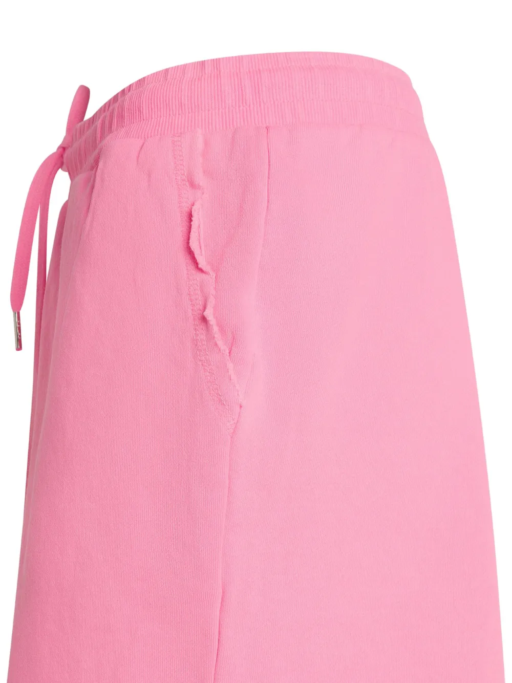 Sun 68 Drawstring Frayed Shorts In Pink