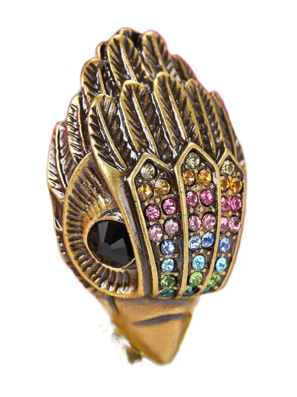 Kurt Geiger London Clutch met gesp regenboog en vogel Roze