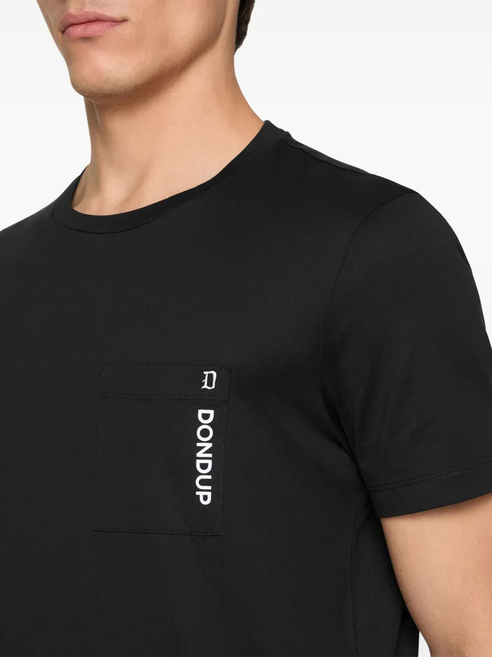 DONDUP pocket logo T-shirt Zwart