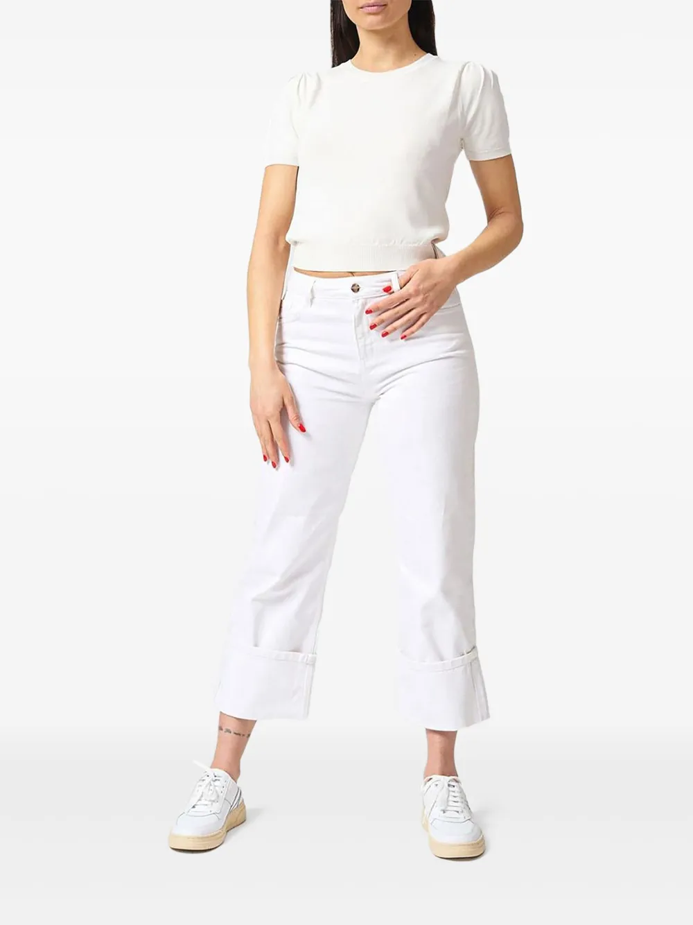 puff-sleeve sweater