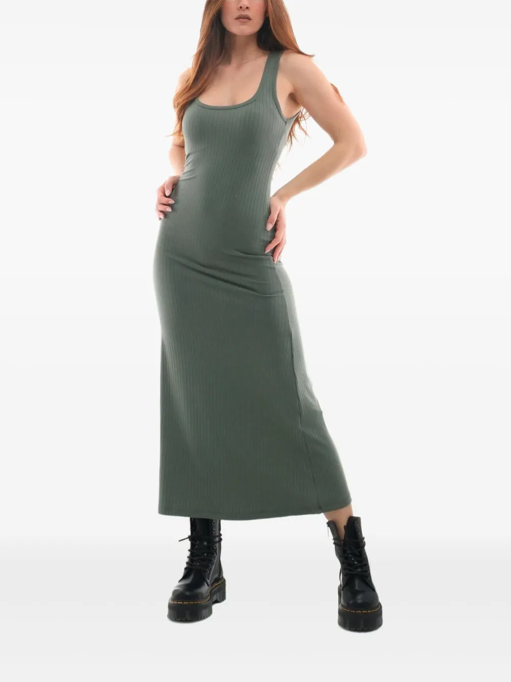 HINNOMINATE ribbed maxi dress | Green | Image 1