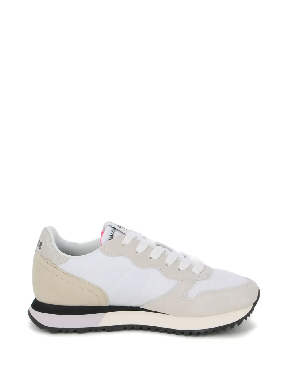 Sun68 Veterschoenen met suède vlak Wit