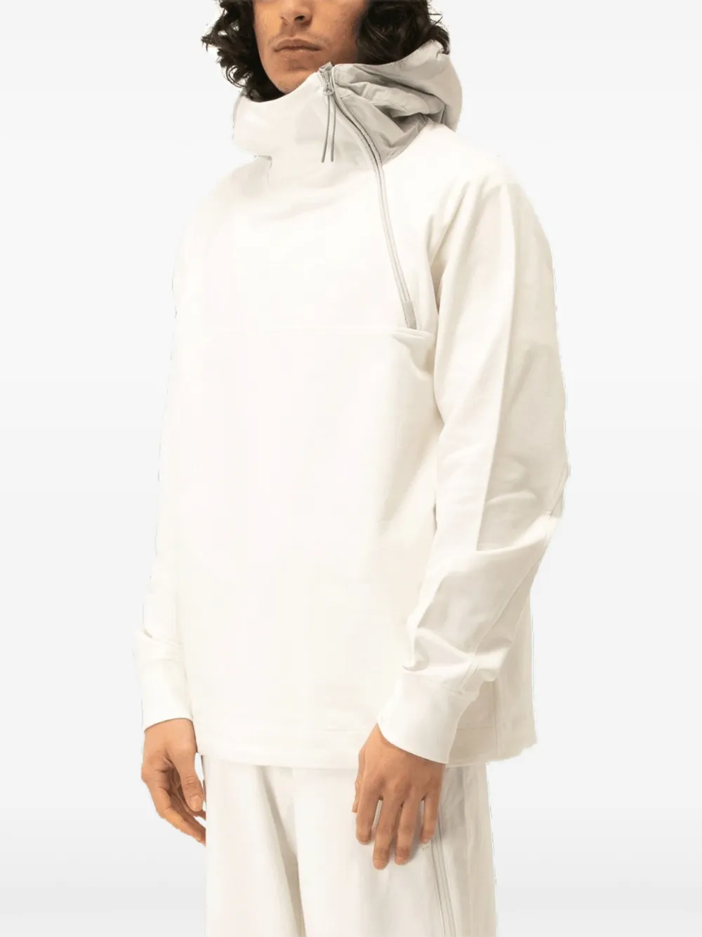 C.P. Company zip-front hooded sweatshirt Wit