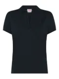 Sun68 V-neck embroidered polo shirt - Blue