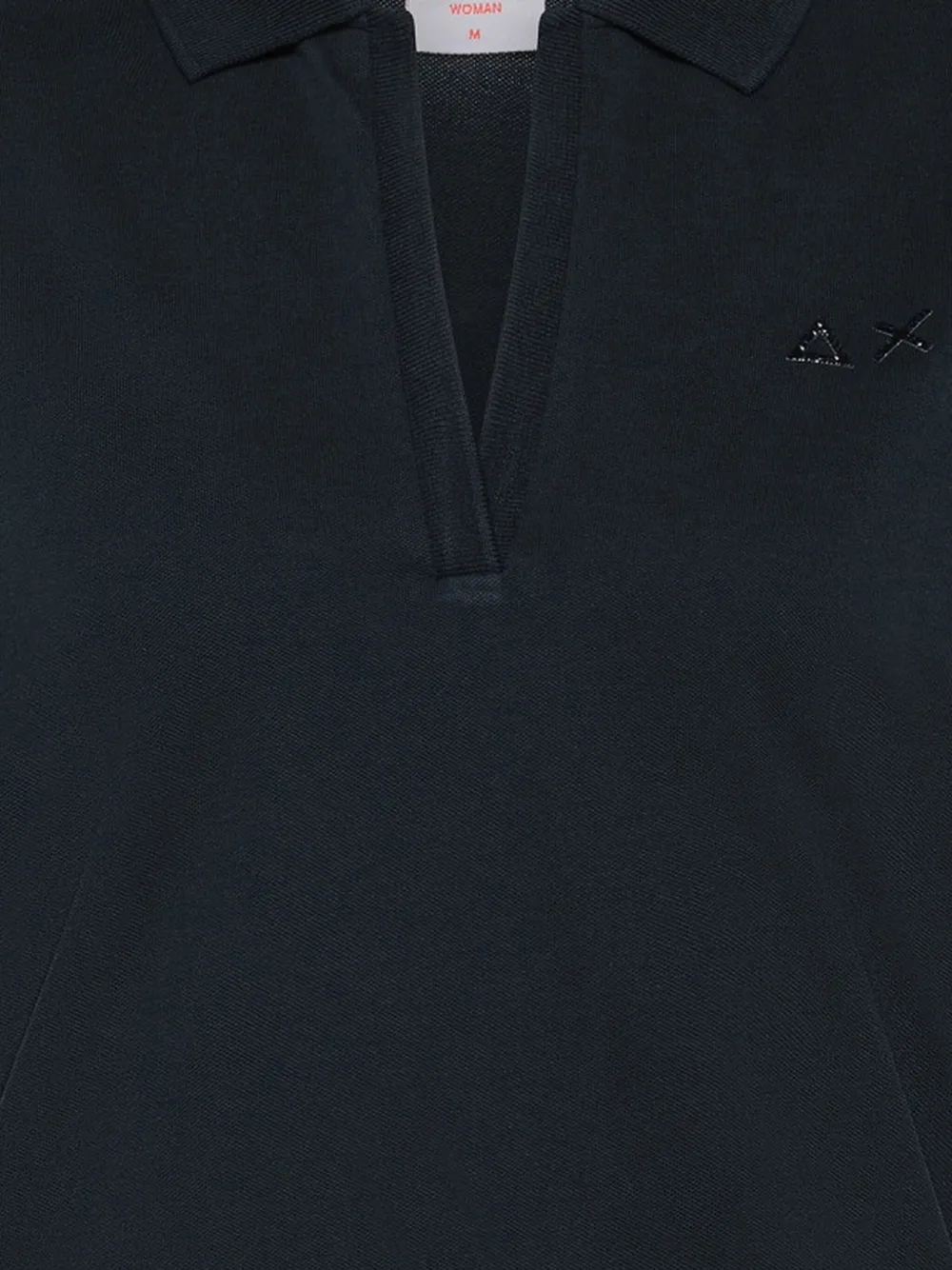 Sun68 Poloshirt met geborduurde V-hals Blauw