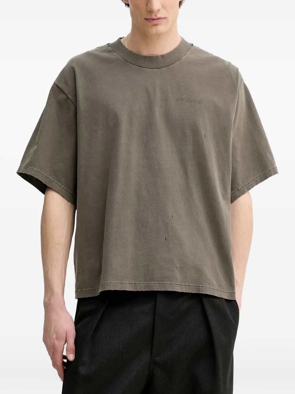 Won Hundred Camiseta com detalhe bordado | Marrom | Image 1