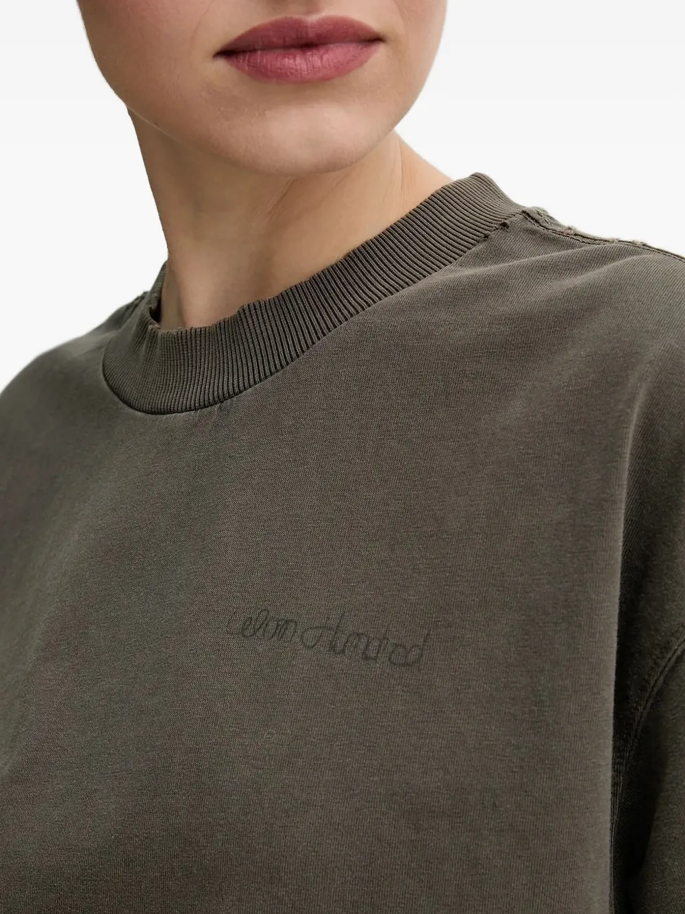 Won Hundred T-shirt met geborduurd detail Bruin