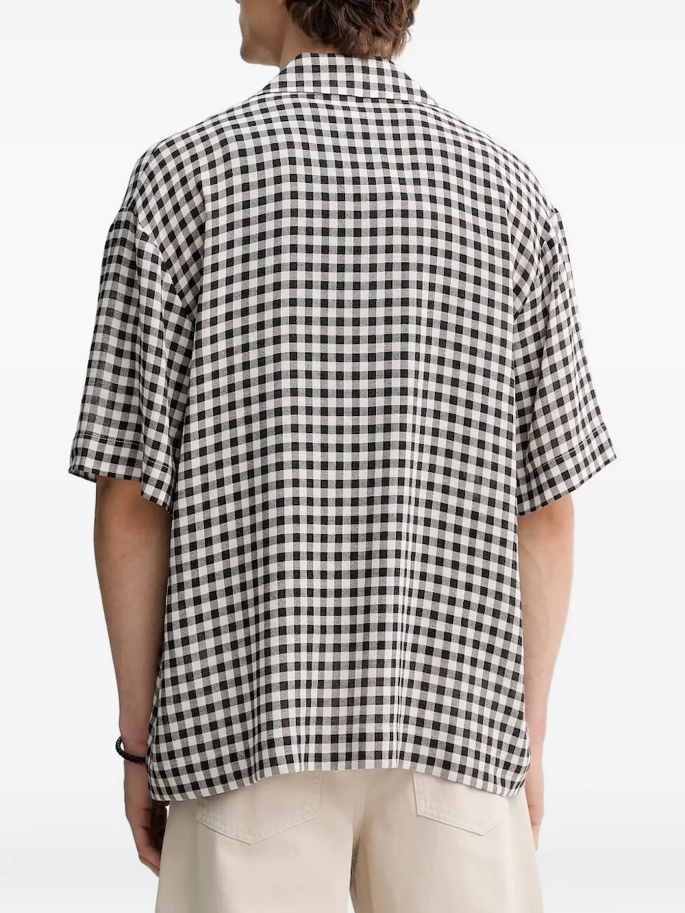 Won Hundred check short-sleeve shirt - Zwart
