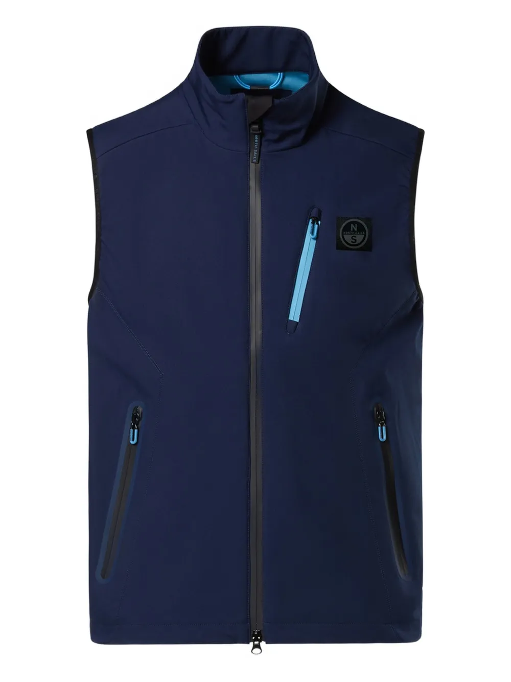 North Sails zip-fastening softshell vest Blauw