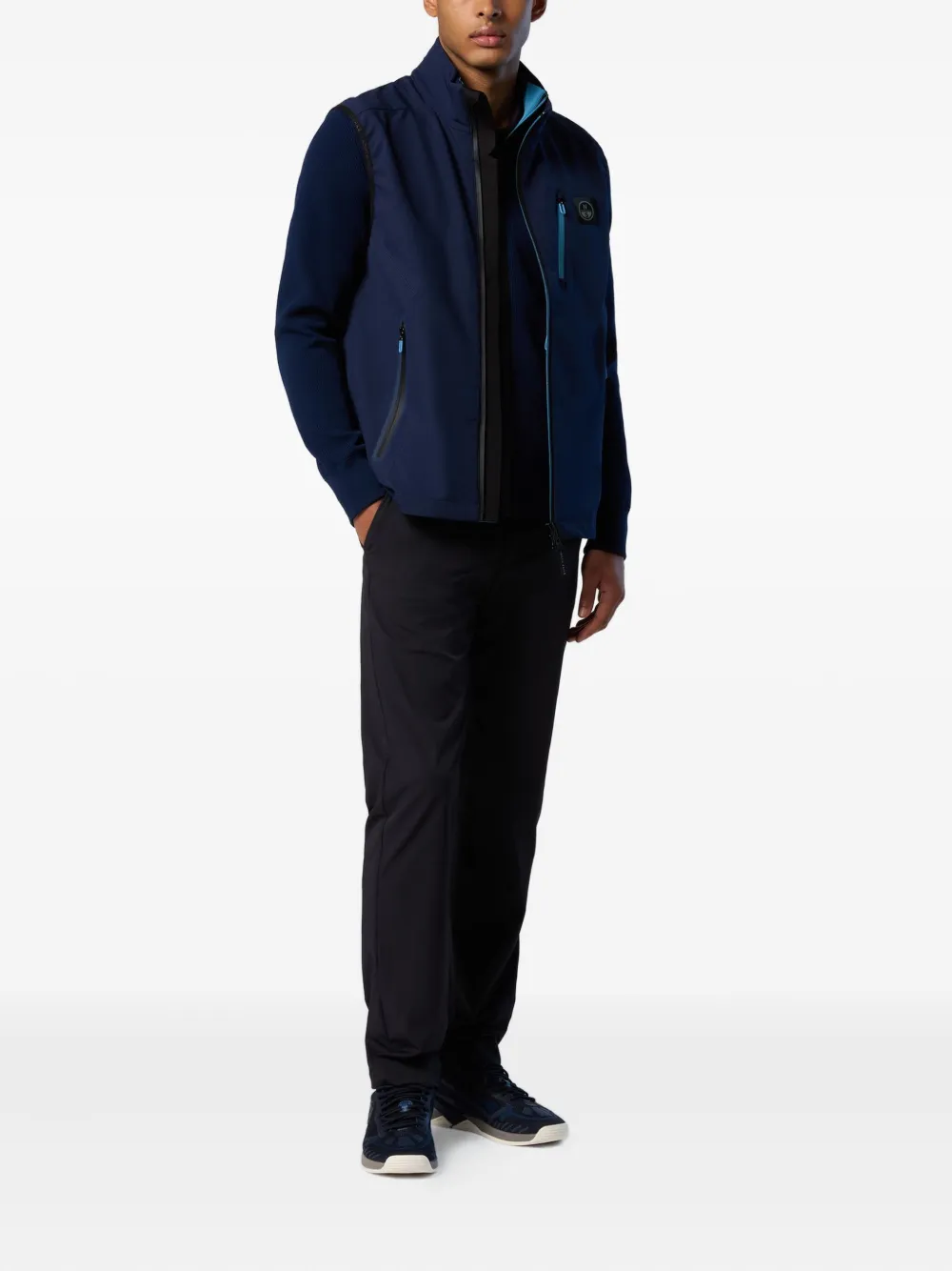 North Sails zip-fastening softshell vest Blauw