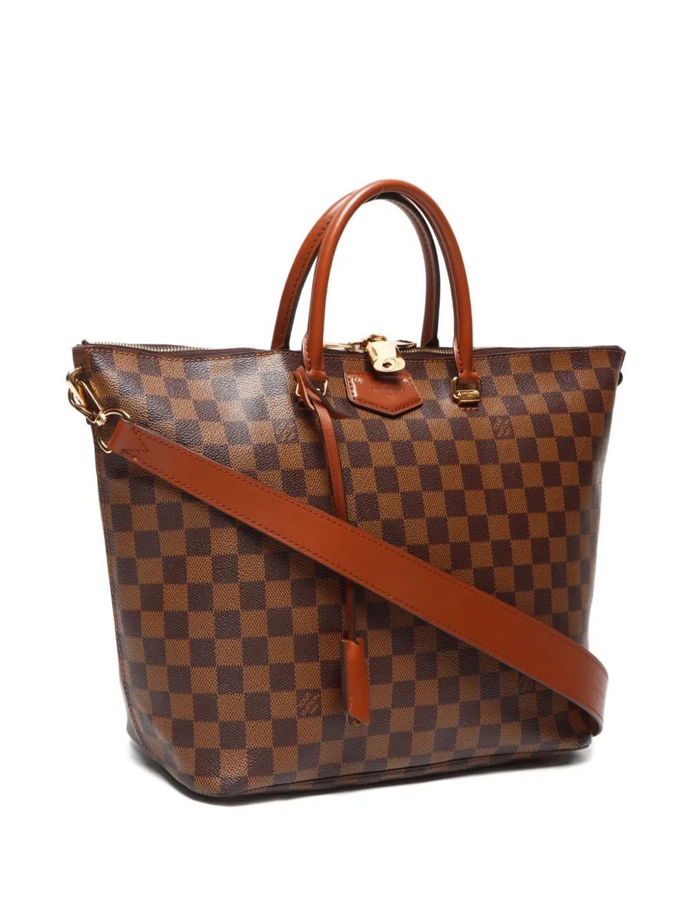 Pre-owned Louis Vuitton 2014 Belmont Tote Bag In Brown