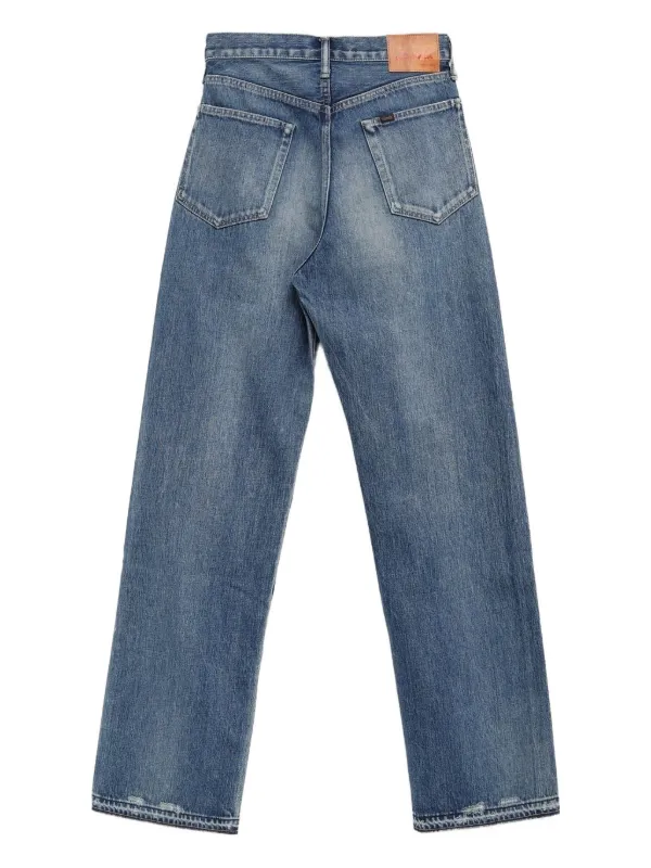 チマラ chimala for luxe HIGH DAMAGE BAGGY Chimala Cotton Jeans | Blue | FARFETCH GR