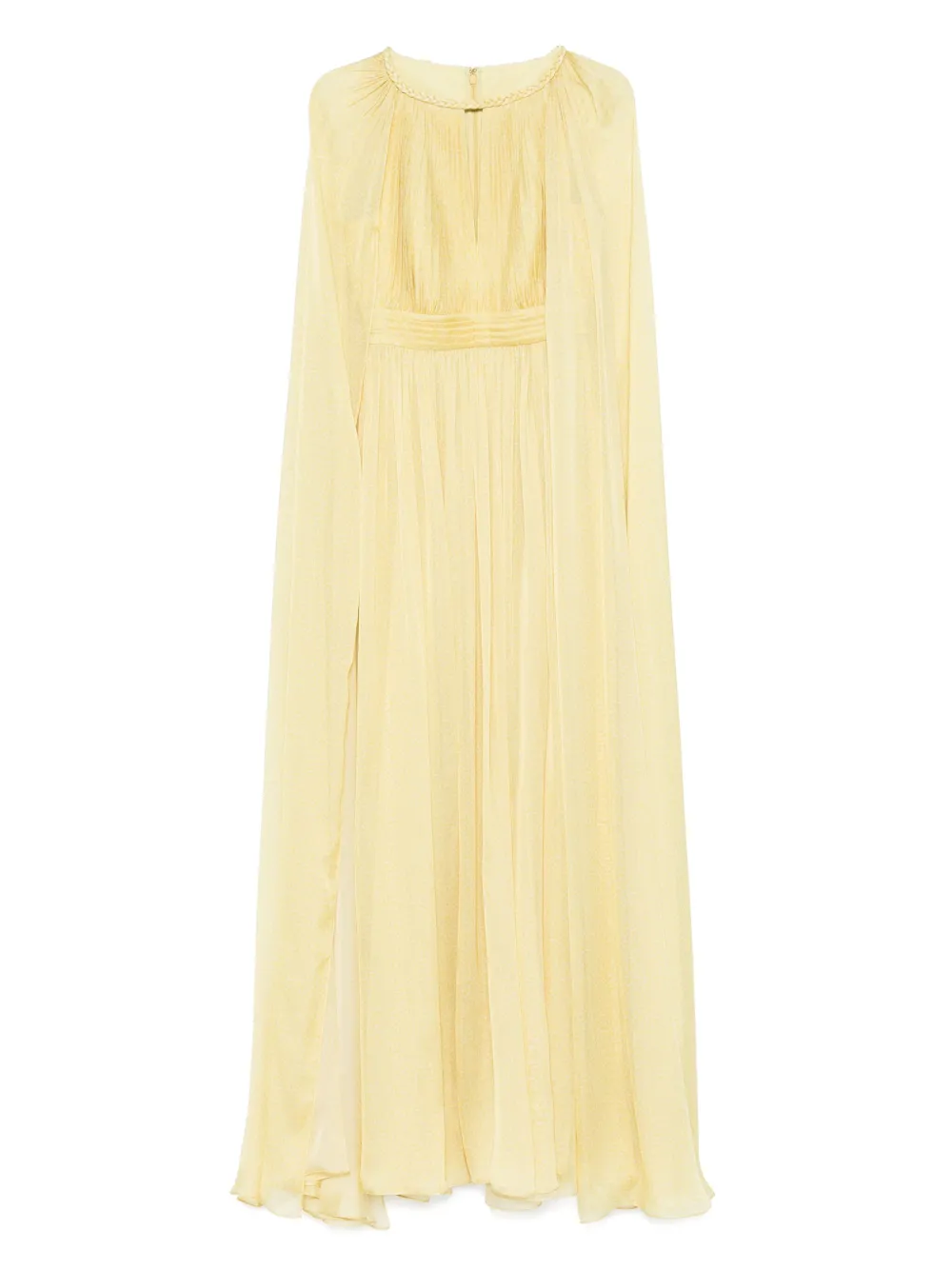Elie Saab Geplooide maxi-jurk Geel
