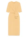 Elie Saab cady midi dress - Yellow