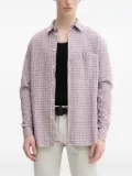 SAMSOE SAMSOE textured gingham shirt - Purple