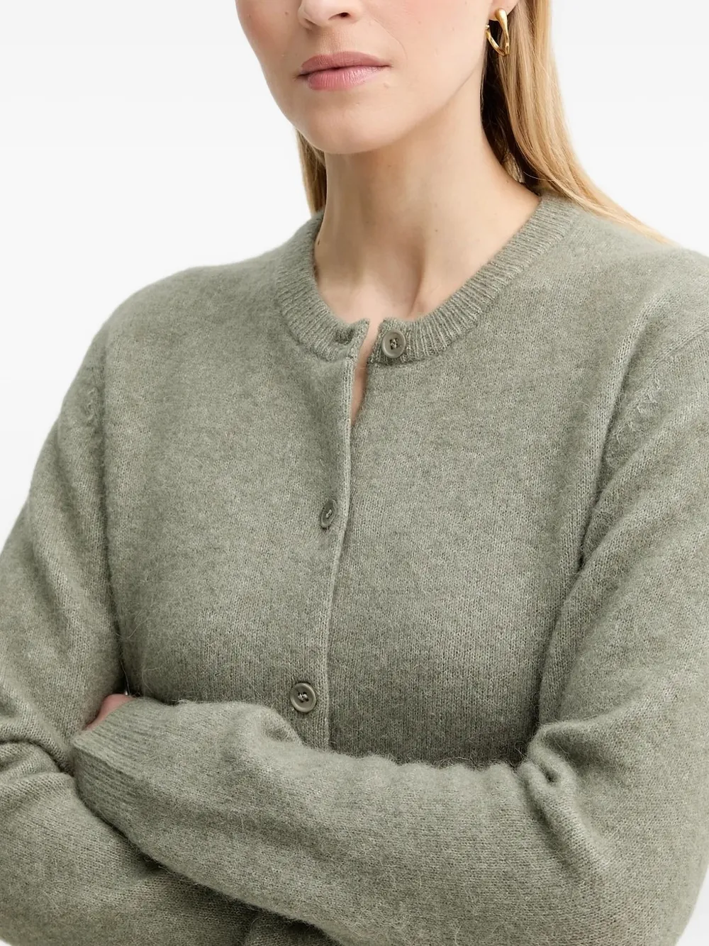 Samsoe & Samsoe Button-up Cardigan In Green