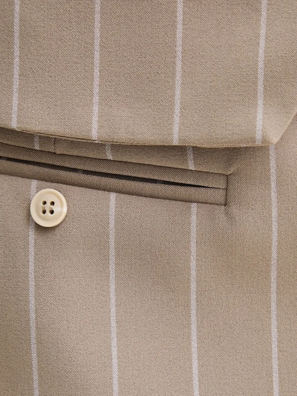 Samsoe & Samsoe Pinstripe Button-detail Mini Straight Skirt In Metallic