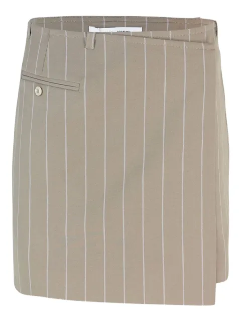 SAMSOE SAMSOE pinstripe button-detail mini straight skirt