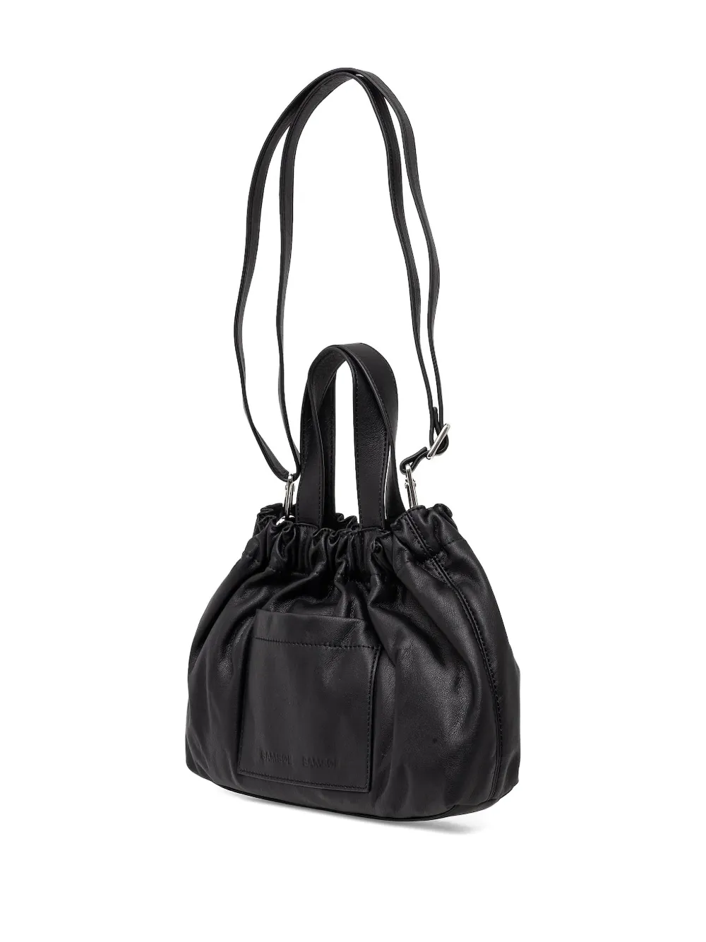 SAMSOE SAMSOE medium debossed-logo shoulder bag - Zwart