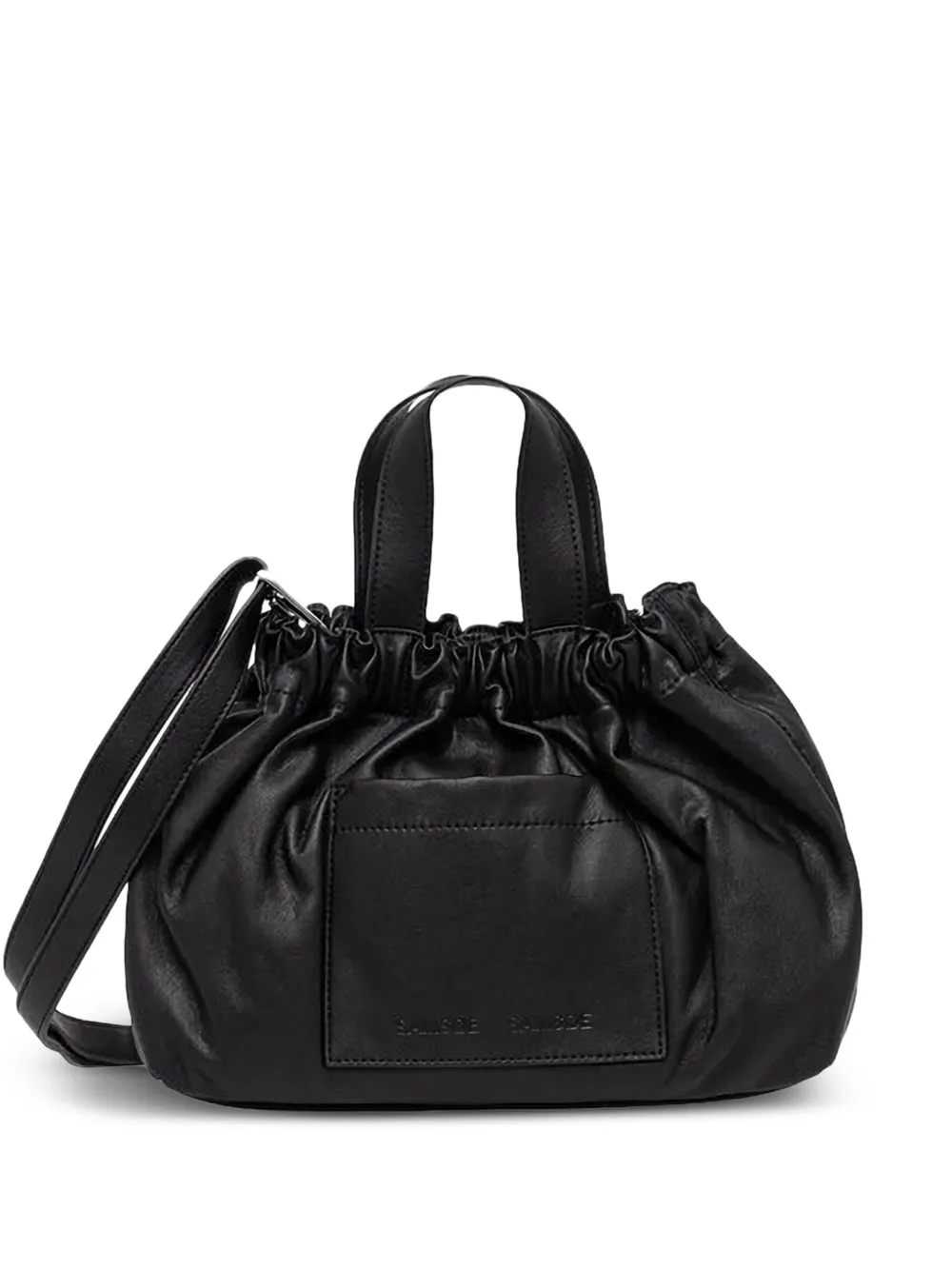 SAMSOE SAMSOE medium debossed-logo shoulder bag | Black | Image 1