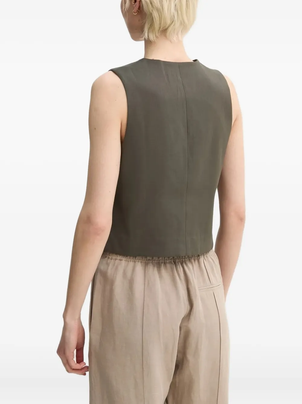Samsoe & Samsoe Saramona Button-fastening Vest In Gray