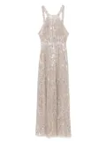 Elie Saab sequin-embellished maxi dress - Brown