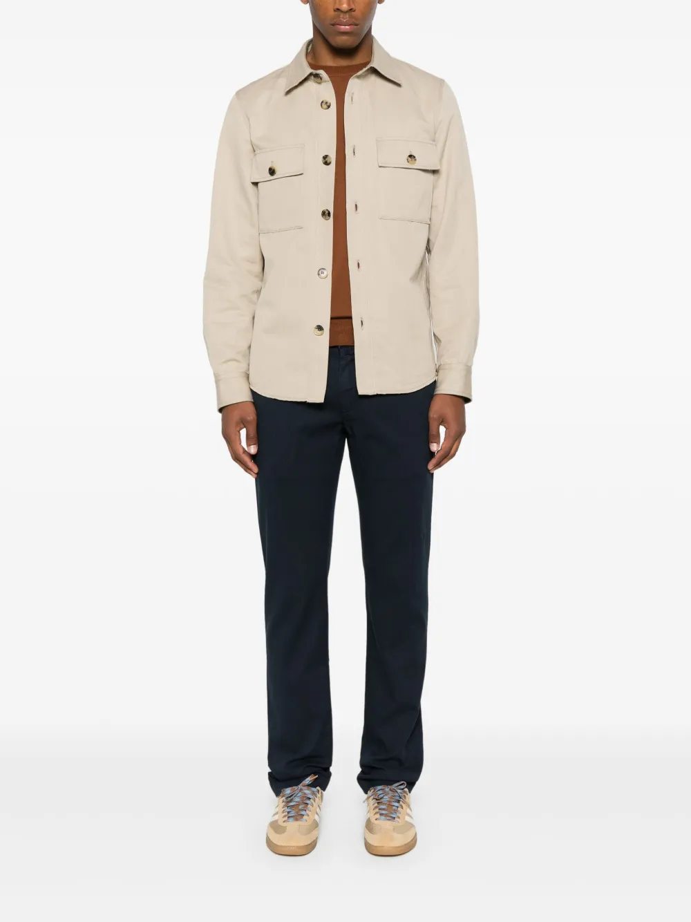 Jacob Cohën cotton-blend trousers - Blauw