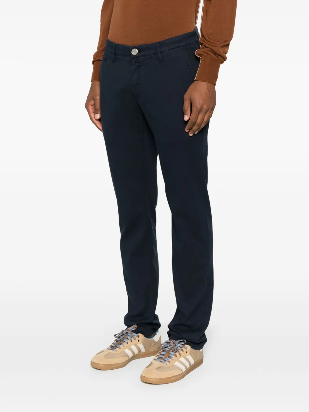 Jacob Cohën Broek van katoenblend Blauw