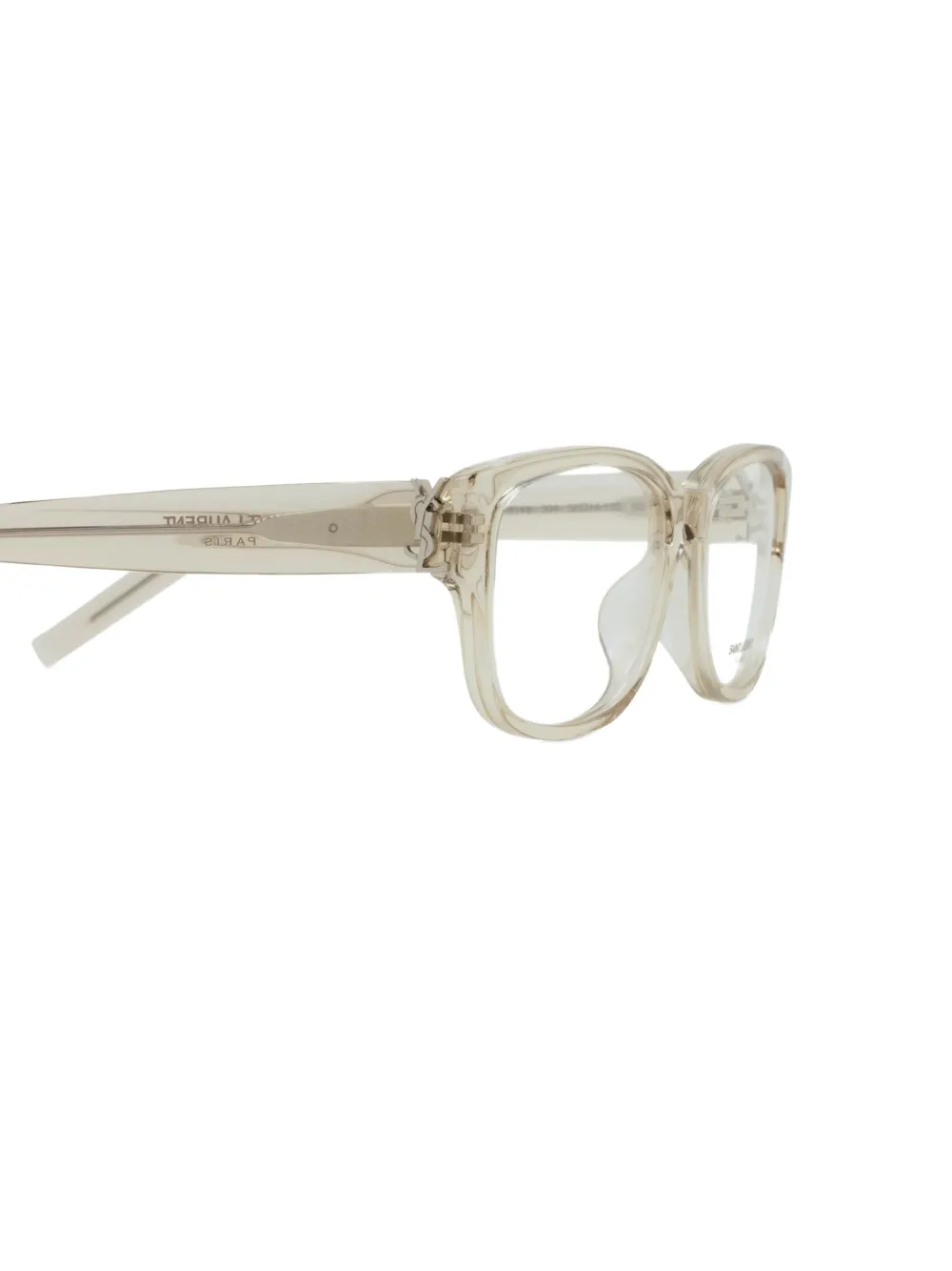 Saint Laurent Eyewear Bril met rechthoekig montuur Beige