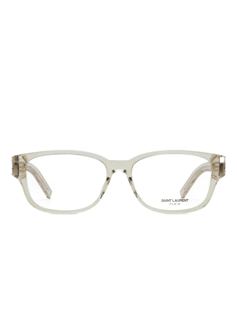 Saint Laurent Eyewear Bril met rechthoekig montuur Beige