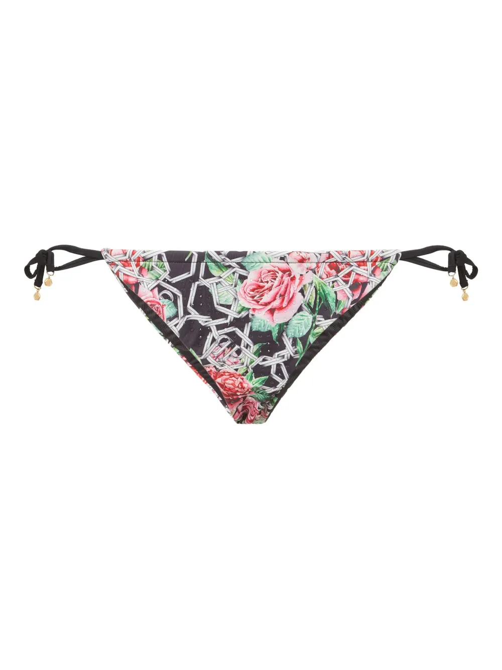 Philipp Plein Bikinislip met Chain Flower-print Rood