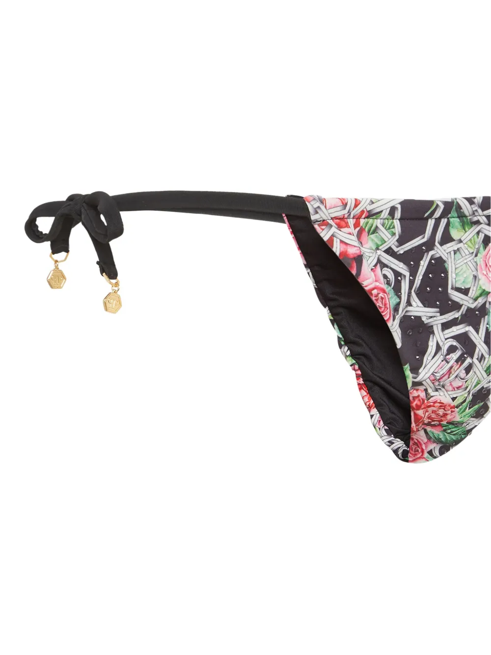 Philipp Plein Bikinislip met Chain Flower-print Rood