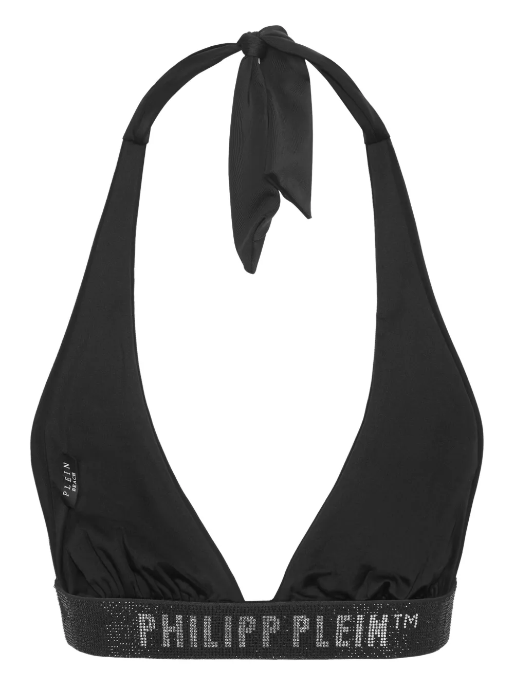 Philipp Plein Bikinitop met logoband Zwart
