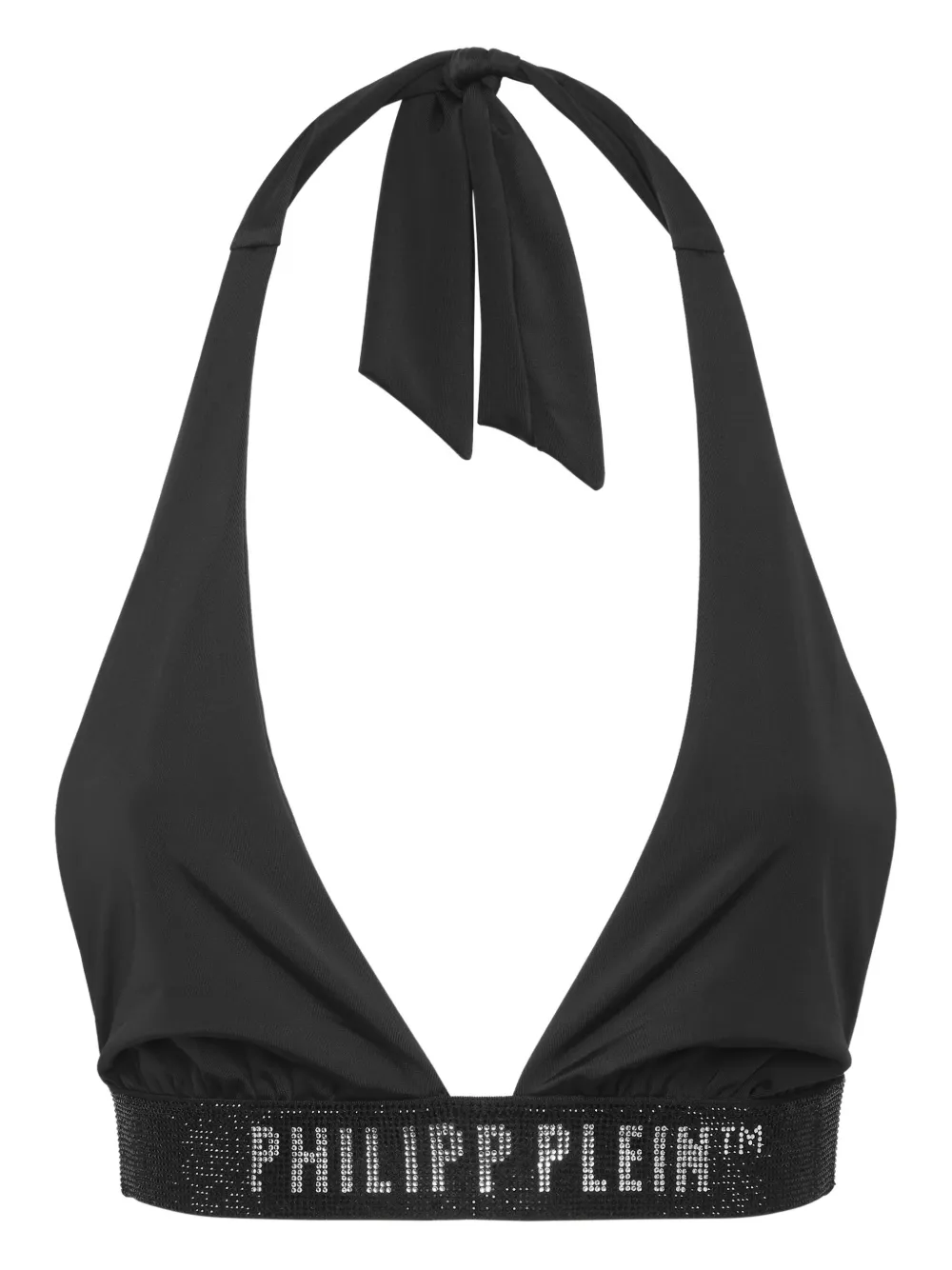 Philipp Plein Bikinitop met logoband Zwart