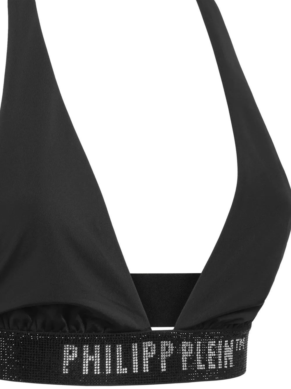 Philipp Plein Bikinitop met logoband Zwart