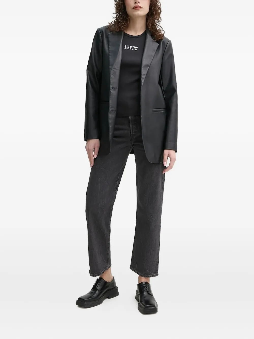 Levi's Ribcage Straight-leg Jeans In Black