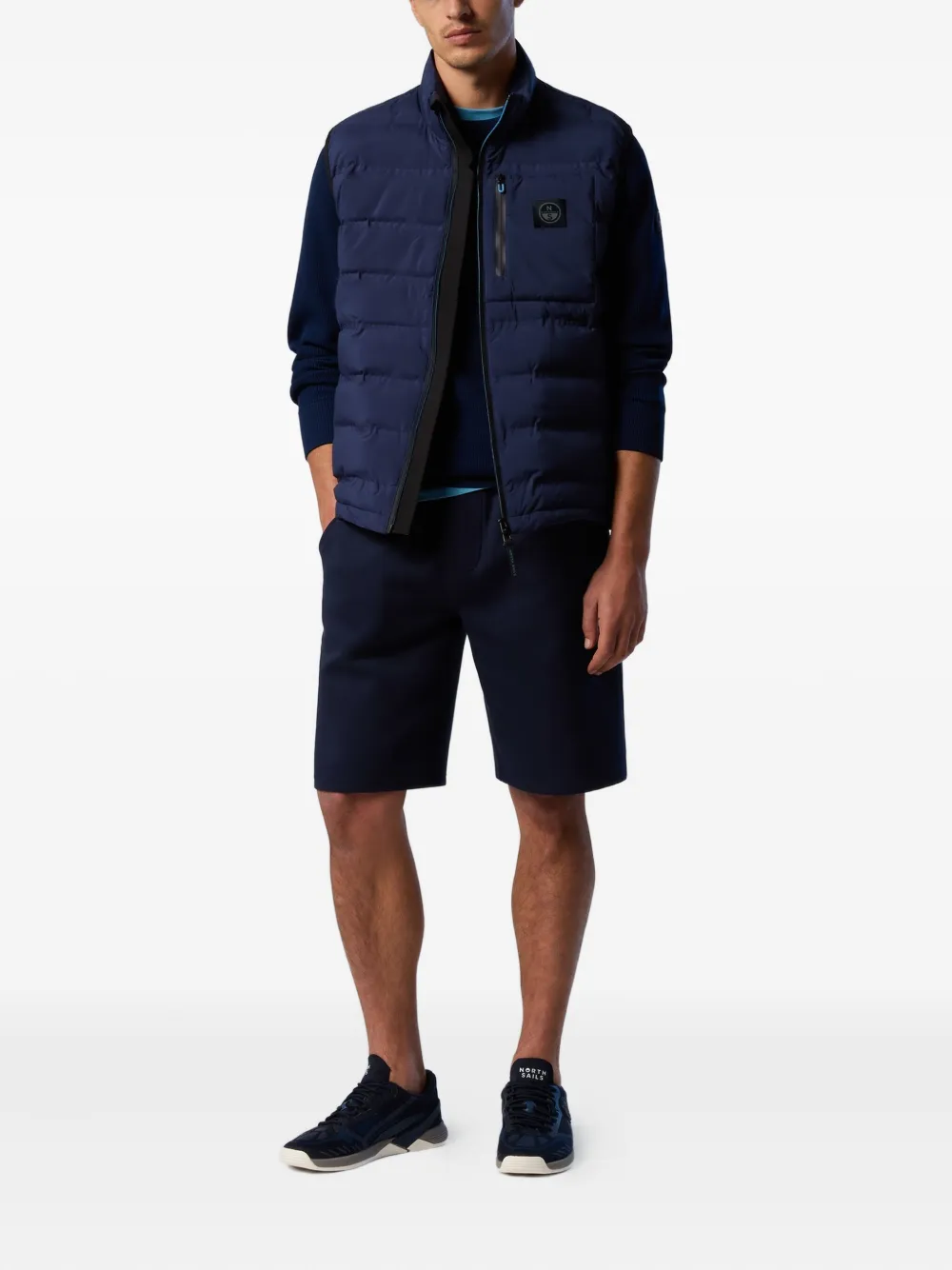 North Sails quilted vest Blauw