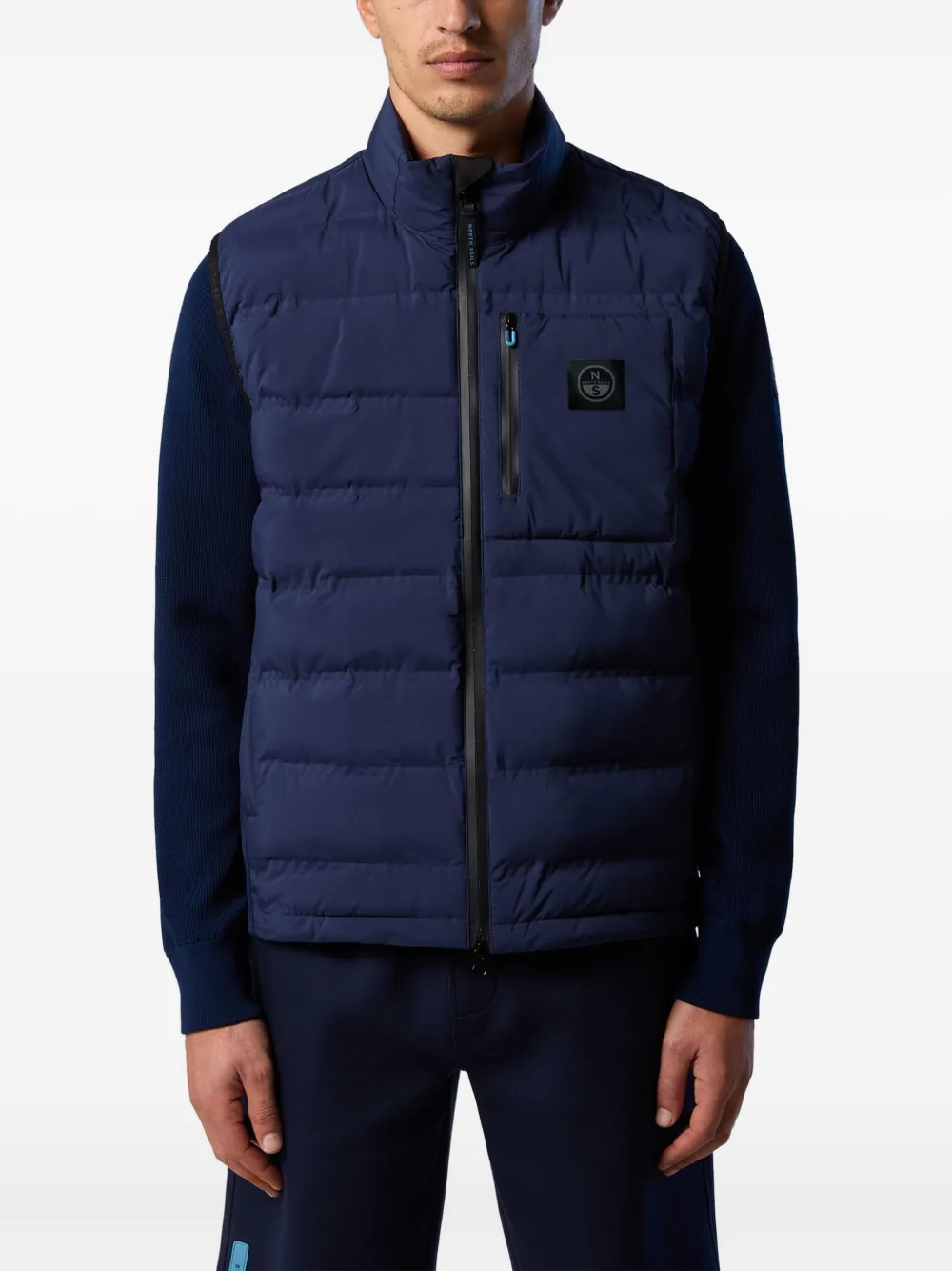 North Sails quilted vest Blauw