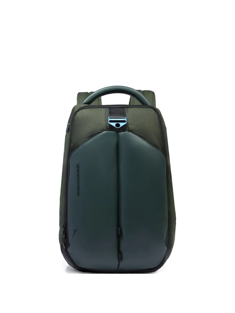 PIQUADRO leather-paneled backpack Groen