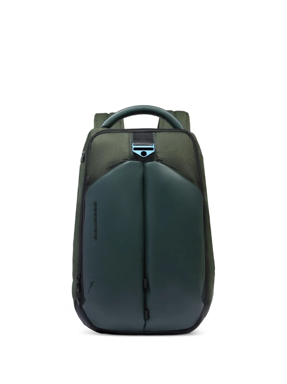PIQUADRO leather-paneled backpack | Green | Image 1