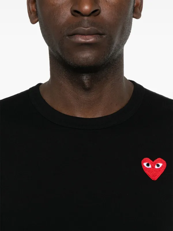 Comme Des Garçons Play heart-print T-shirt | Black | FARFETCH JO