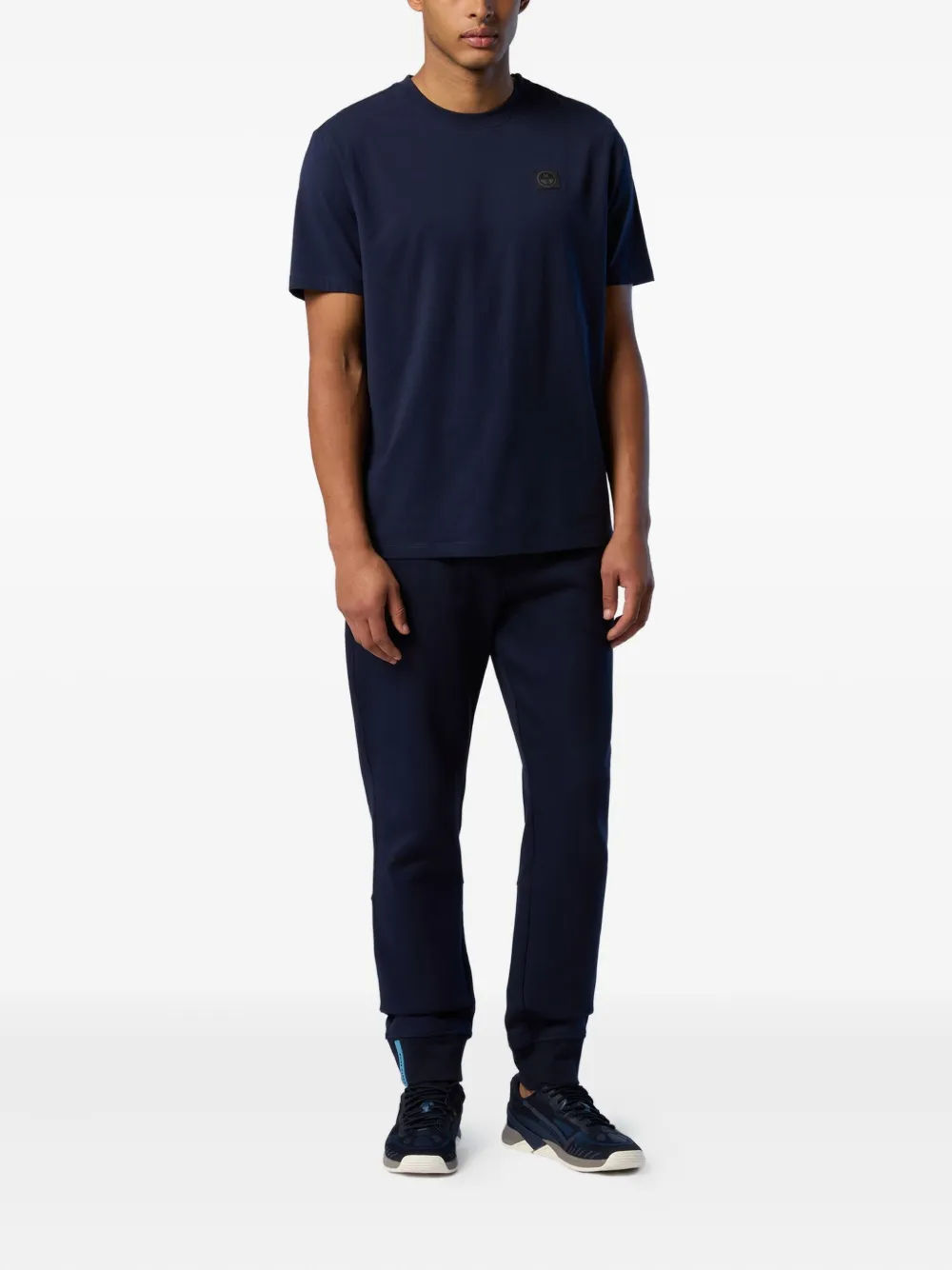 North Sails logo-patch trousers - Blauw