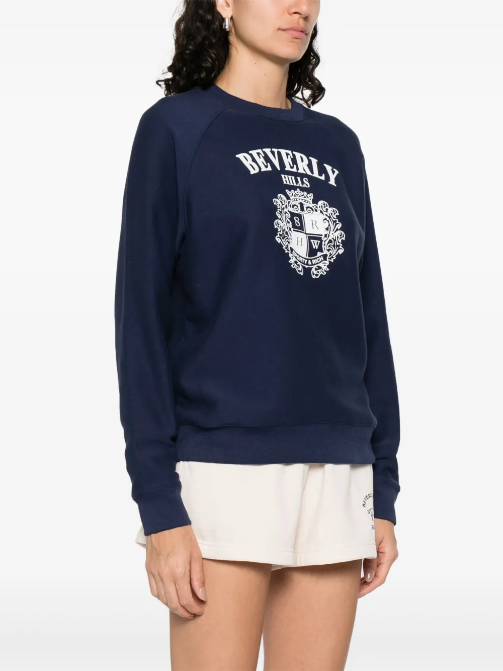 Sporty & Rich Beverly Hills sweater met wapenschild Blauw