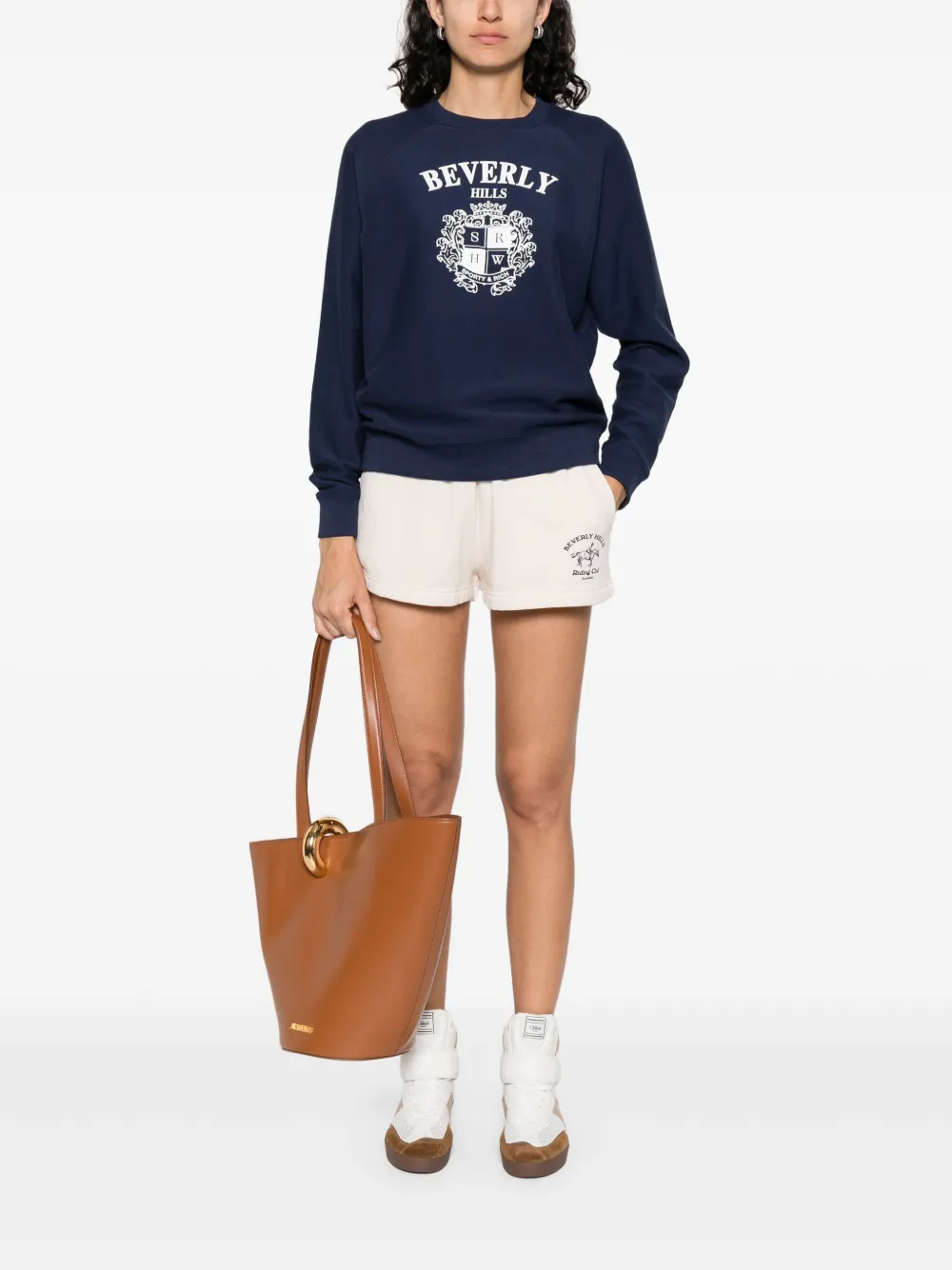 Sporty & Rich Beverly Hills sweater met wapenschild Blauw