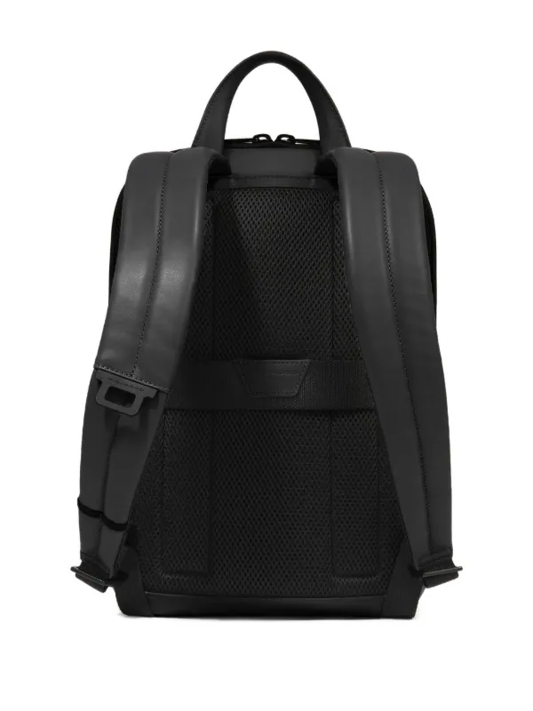 PIQUADRO top-handle Leather Backpack | Black | FARFETCH